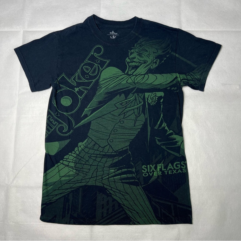 Six Flags Joker Graphic Tee -‎ Black and Green